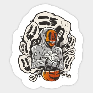 skeleton Halloween Sticker